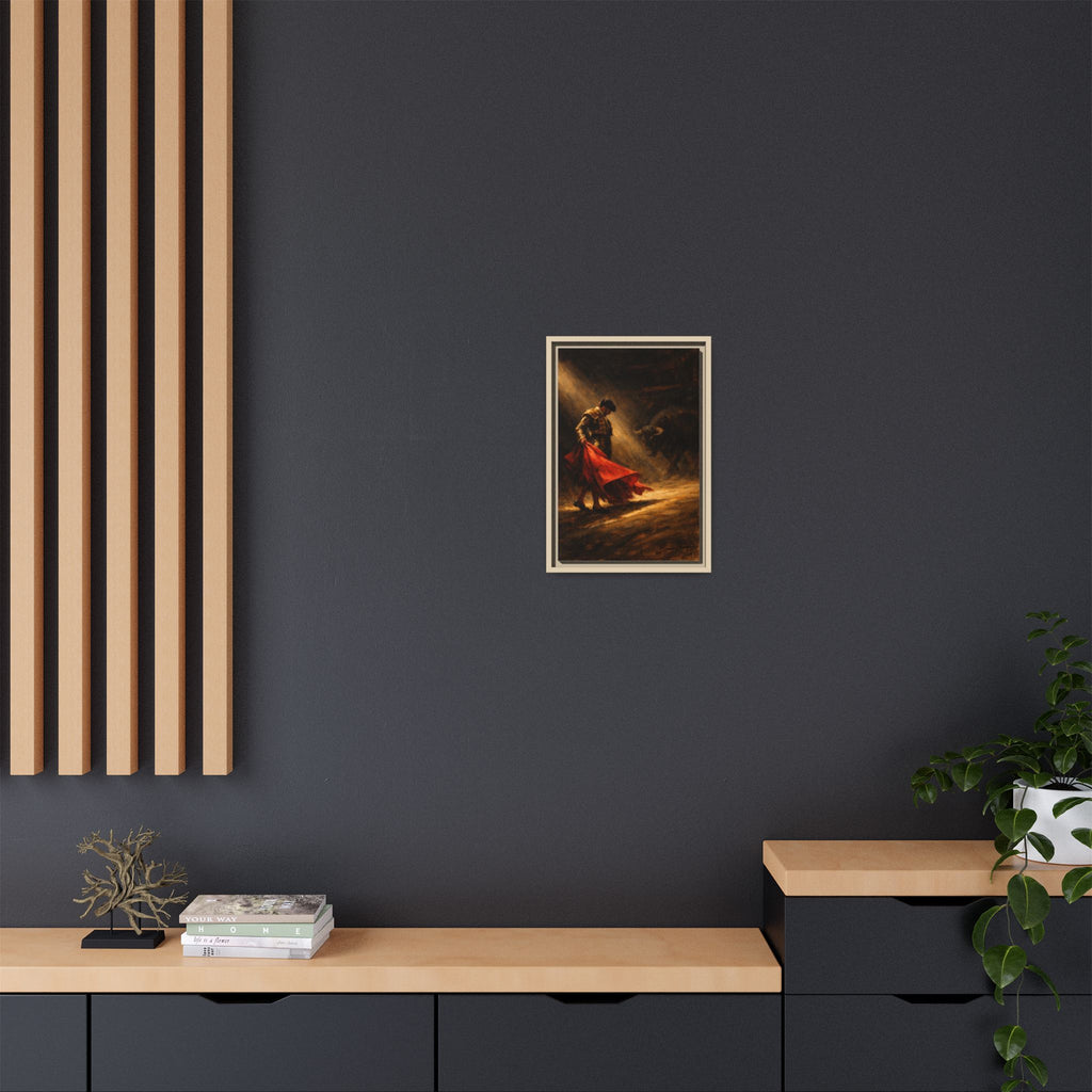 Matador Canvas Wall Art – Classic Spanish Bullfighting Scene Framed Print