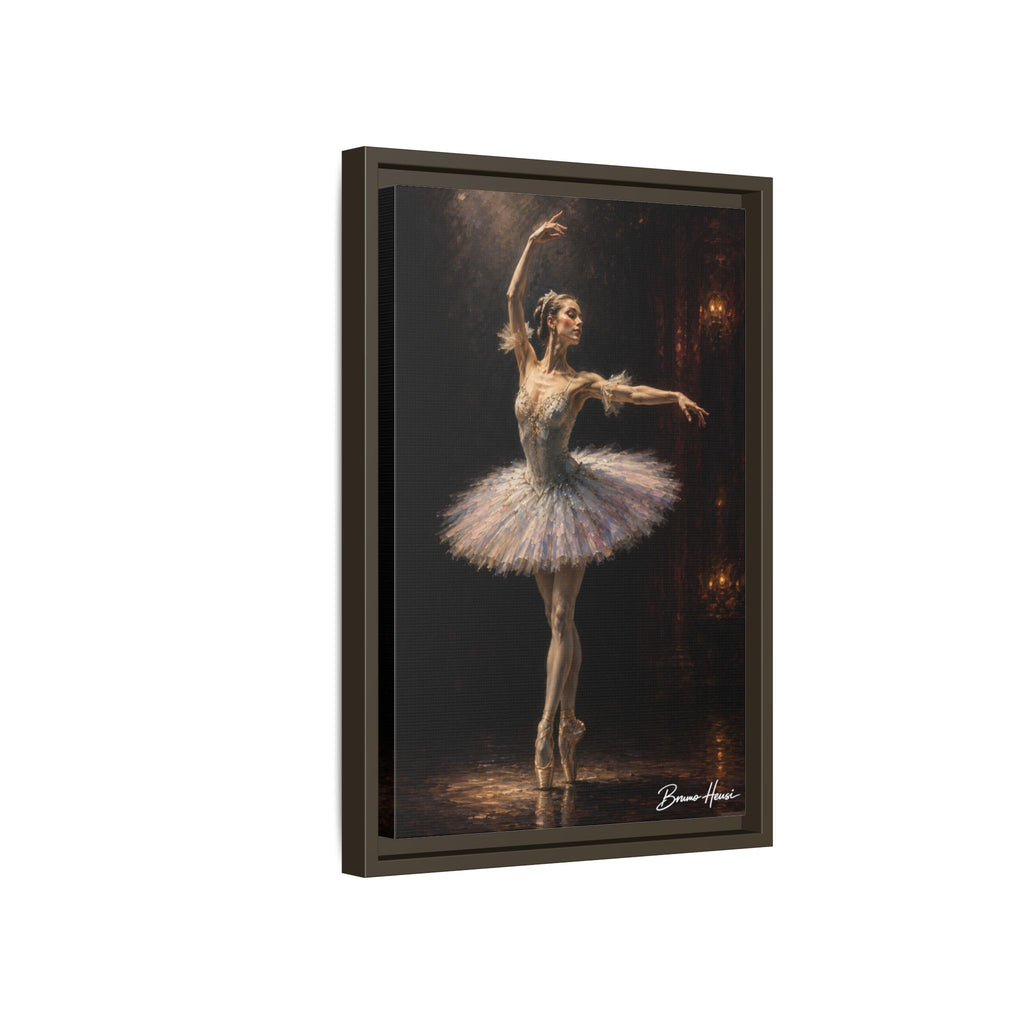 Framed Ballet Dancer Canvas Print — Elegant Ballerina Wall Art