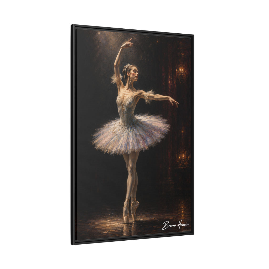 Framed Ballet Dancer Canvas Print — Elegant Ballerina Wall Art