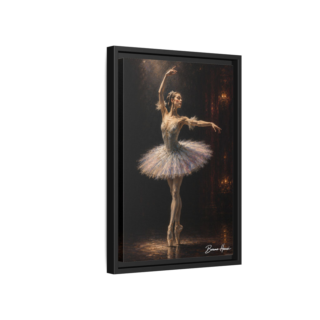 Framed Ballet Dancer Canvas Print — Elegant Ballerina Wall Art