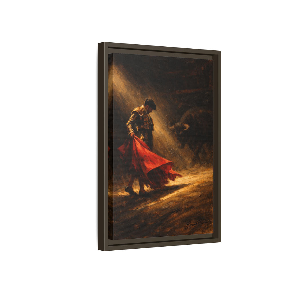 Matador Canvas Wall Art – Classic Spanish Bullfighting Scene Framed Print