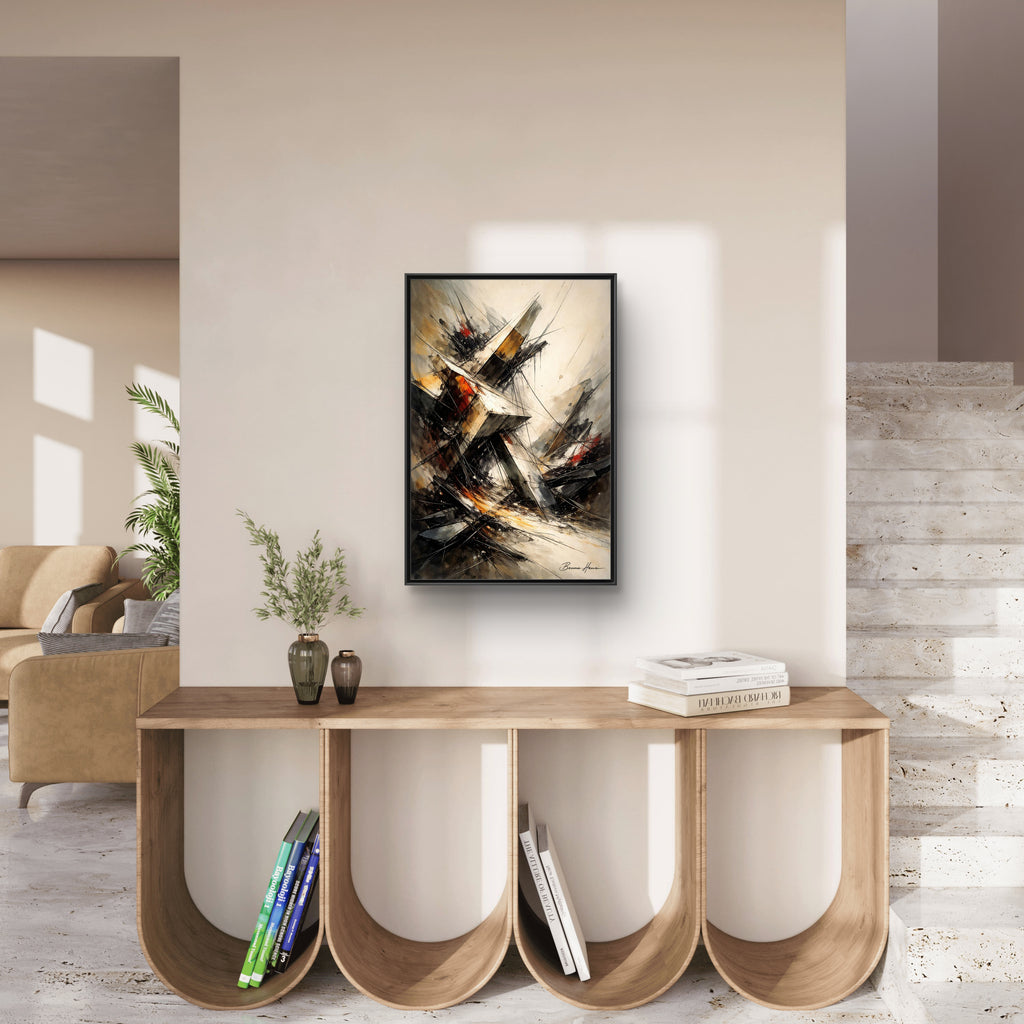 Abstract Shipwreck Matte Canvas Framed Wall Art
